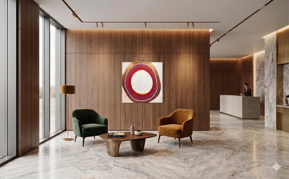 Kunst in der Hotel-Lobby